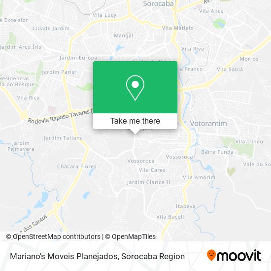 Mapa Mariano's Moveis Planejados