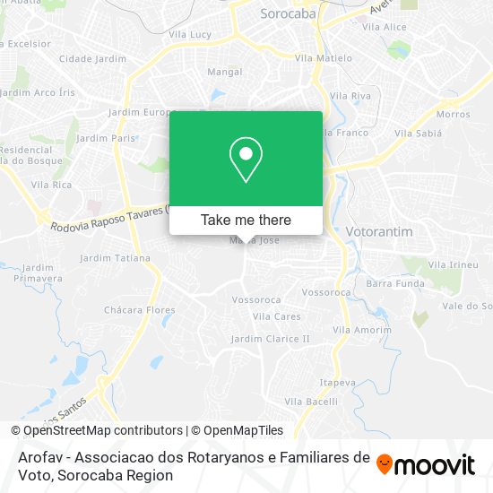 Arofav - Associacao dos Rotaryanos e Familiares de Voto map