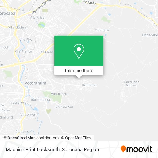 Machine Print Locksmith map