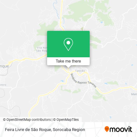 Mapa Feira Livre de São Roque