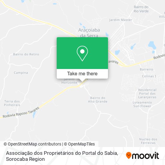 Mapa Associação dos Proprietários do Portal do Sabia