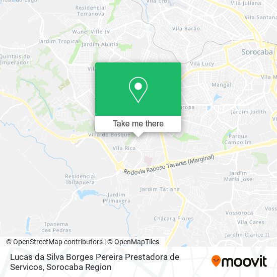 Lucas da Silva Borges Pereira Prestadora de Servicos map