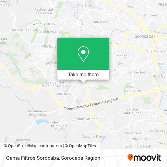 Gama Filtros Sorocaba map
