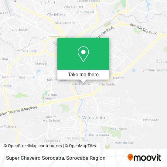 Super Chaveiro Sorocaba map