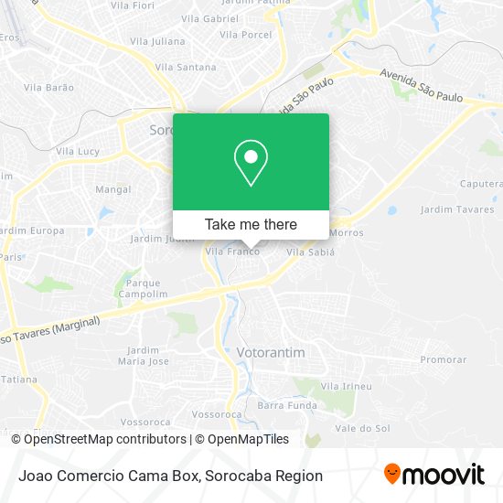 Joao Comercio Cama Box map