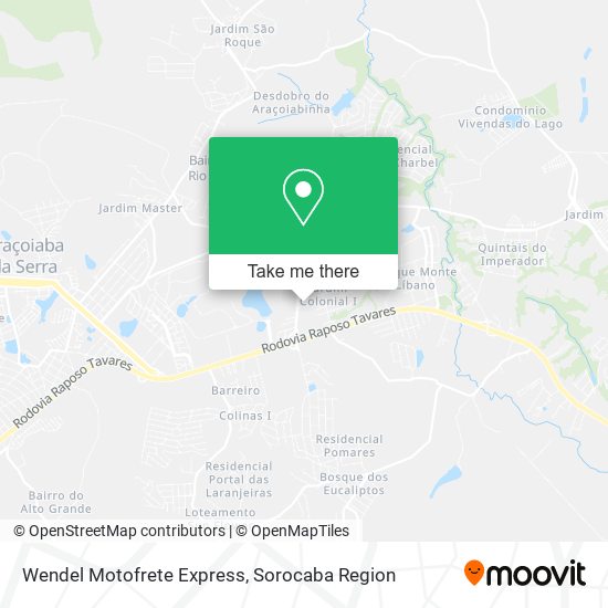 Wendel Motofrete Express map