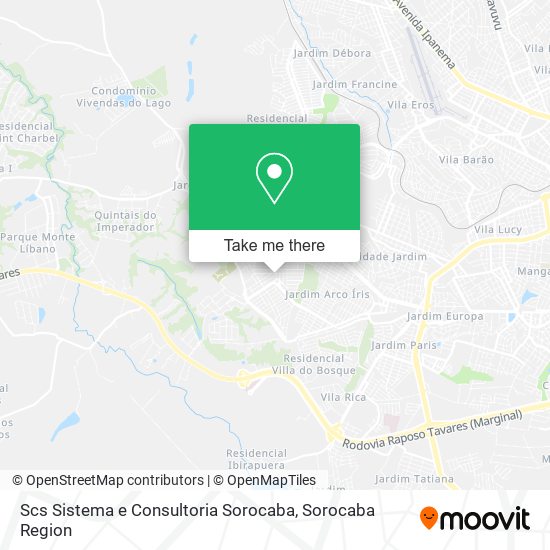 Mapa Scs Sistema e Consultoria Sorocaba