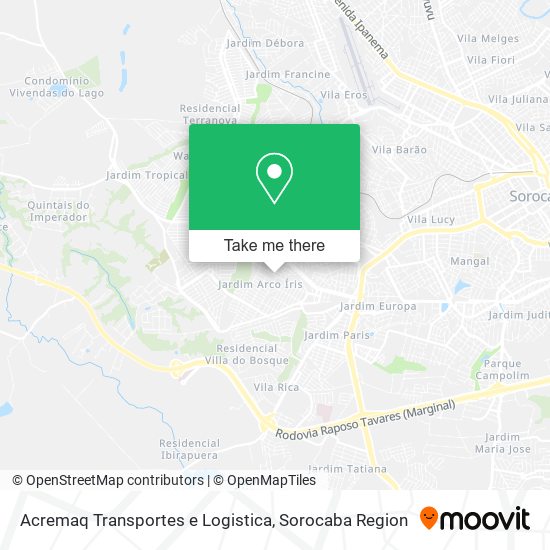 Acremaq Transportes e Logistica map