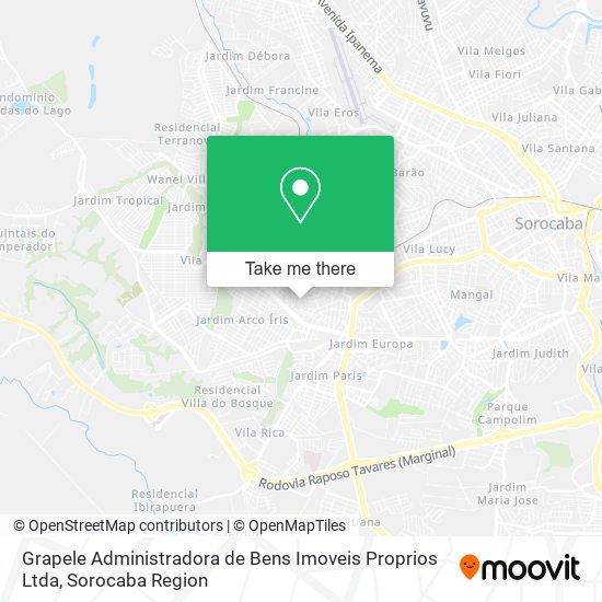 Grapele Administradora de Bens Imoveis Proprios Ltda map