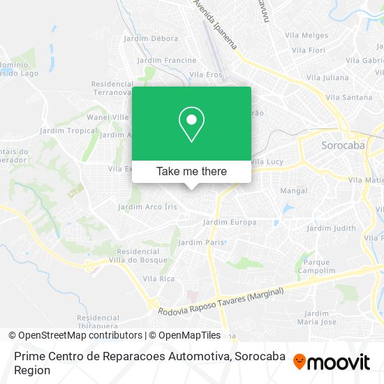 Mapa Prime Centro de Reparacoes Automotiva