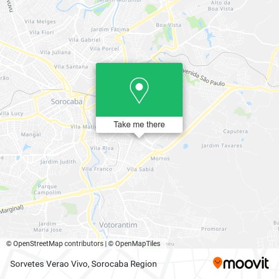 Sorvetes Verao Vivo map