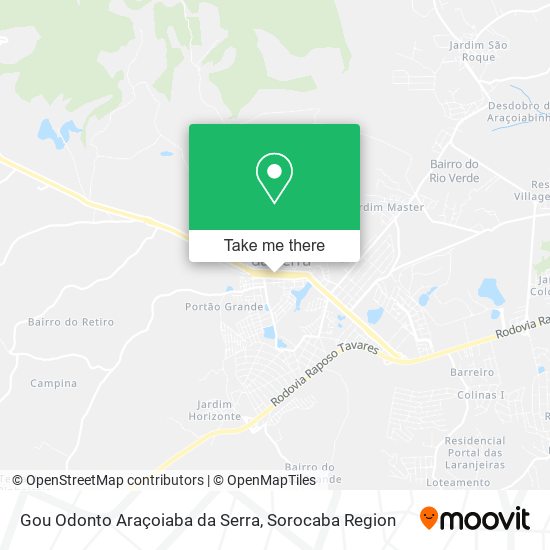 Gou Odonto Araçoiaba da Serra map