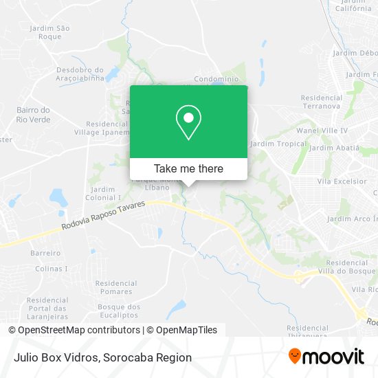 Julio Box Vidros map