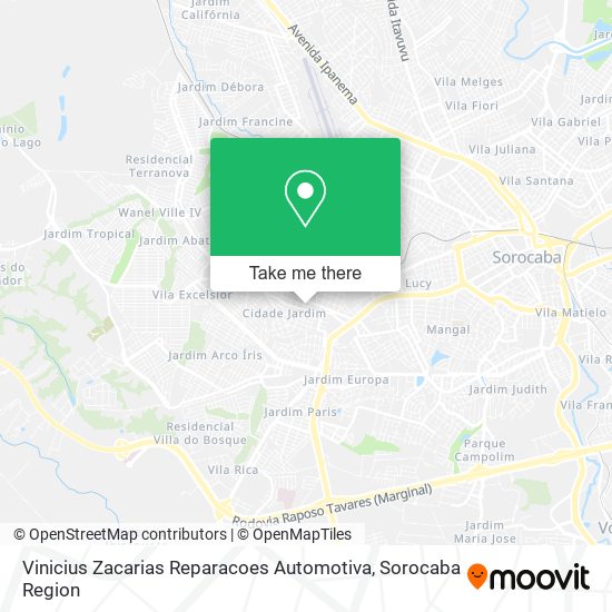 Vinicius Zacarias Reparacoes Automotiva map