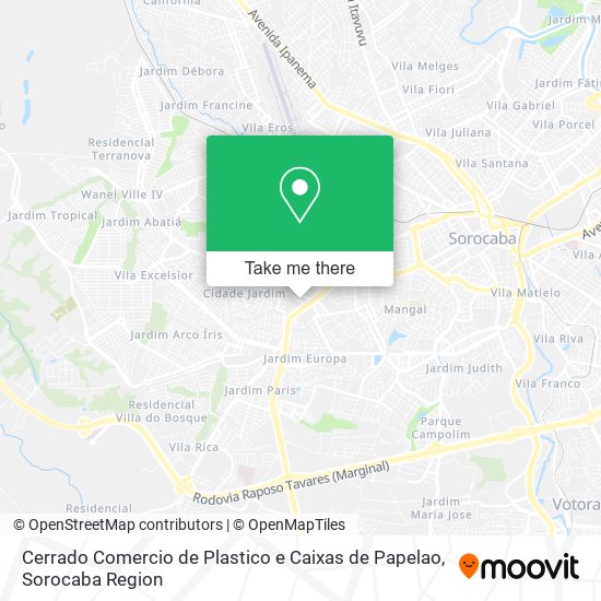 Cerrado Comercio de Plastico e Caixas de Papelao map