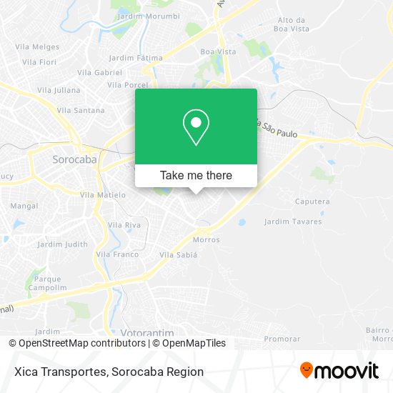 Xica Transportes map