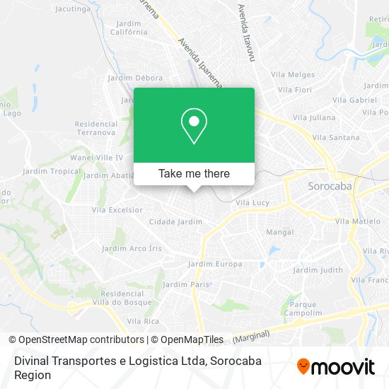 Divinal Transportes e Logistica Ltda map