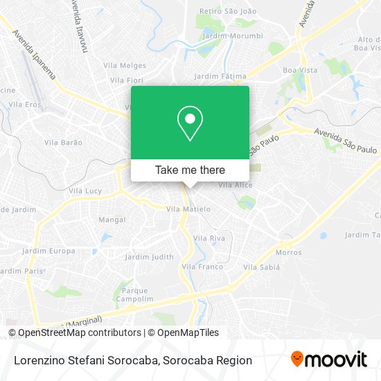 Lorenzino Stefani Sorocaba map