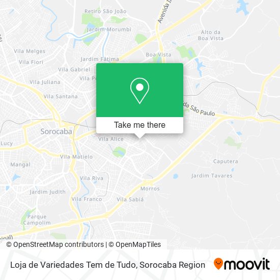 Loja de Variedades Tem de Tudo map