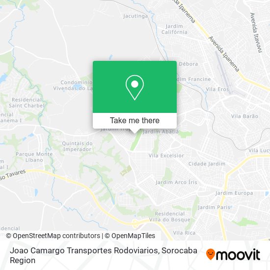 Joao Camargo Transportes Rodoviarios map