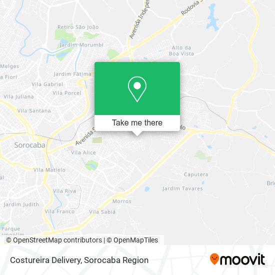 Costureira Delivery map