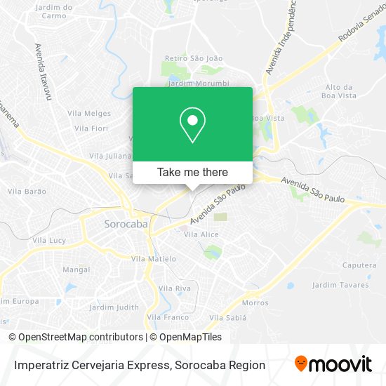 Imperatriz Cervejaria Express map