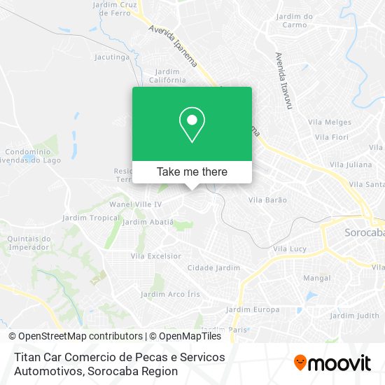 Mapa Titan Car Comercio de Pecas e Servicos Automotivos