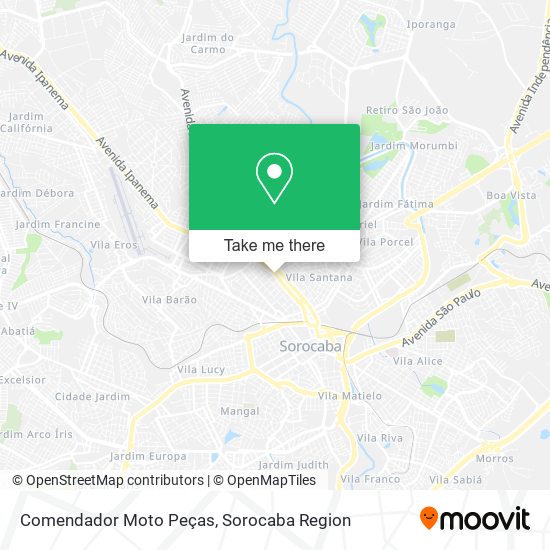 Comendador Moto Peças map