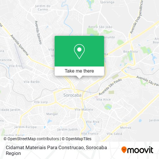 Mapa Cidamat Materiais Para Construcao