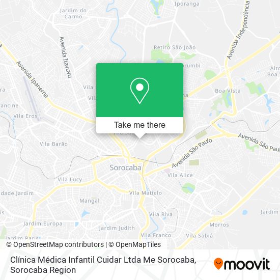 Mapa Clínica Médica Infantil Cuidar Ltda Me Sorocaba