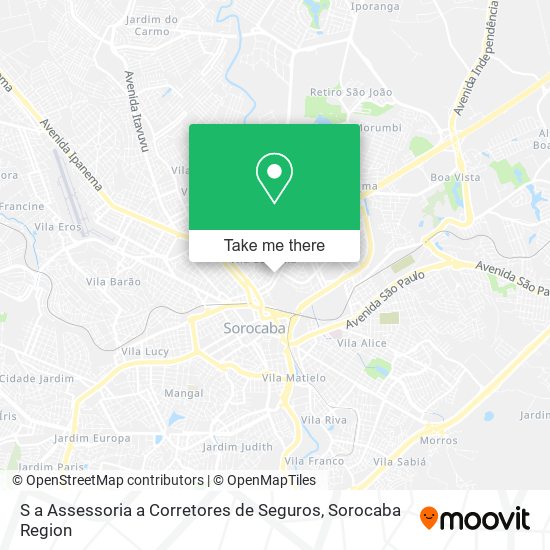 S a Assessoria a Corretores de Seguros map