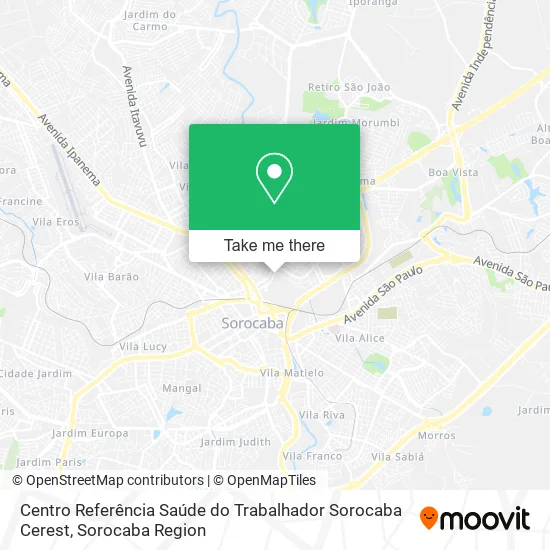 Centro Referência Saúde do Trabalhador Sorocaba Cerest map
