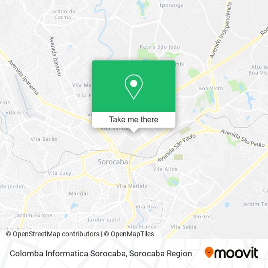 Colomba Informatica Sorocaba map