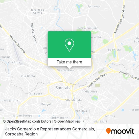 Jacky Comercio e Representacoes Comerciais map