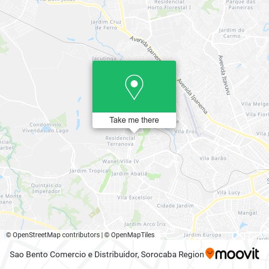 Mapa Sao Bento Comercio e Distribuidor