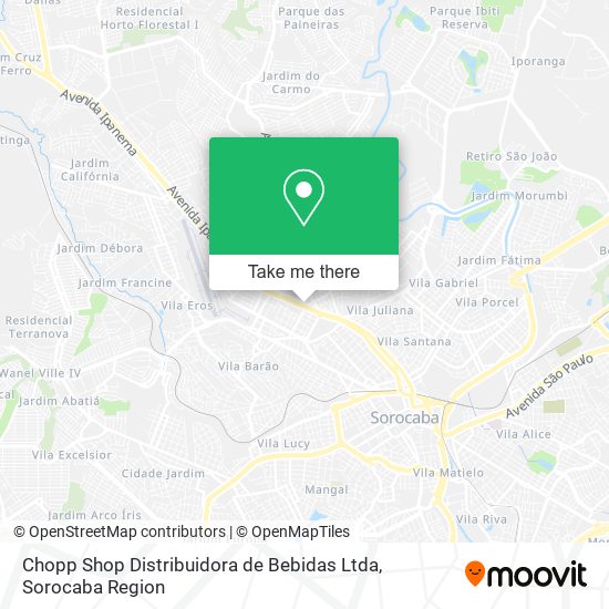 Chopp Shop Distribuidora de Bebidas Ltda map