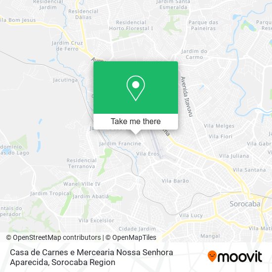 Mapa Casa de Carnes e Mercearia Nossa Senhora Aparecida