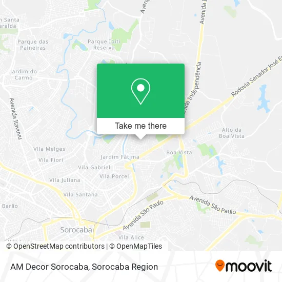 AM Decor Sorocaba map