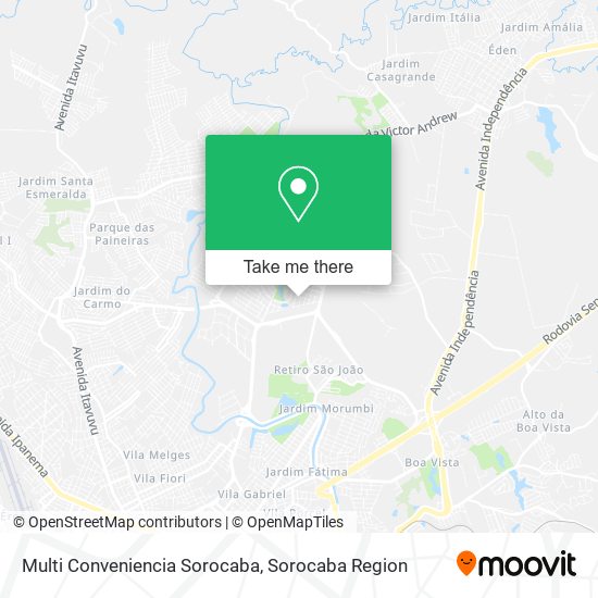 Multi Conveniencia Sorocaba map