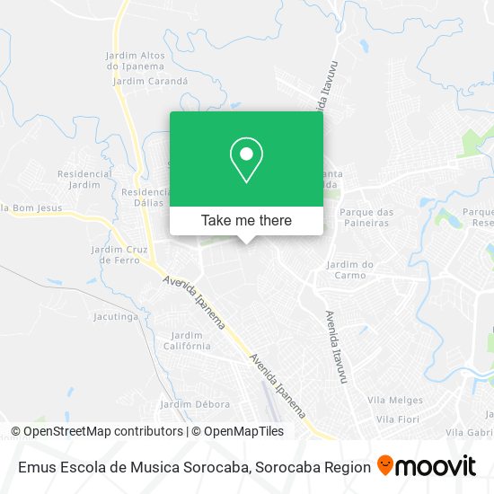 Mapa Emus Escola de Musica Sorocaba