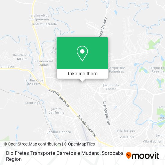 Dio Fretes Transporte Carretos e Mudanc map