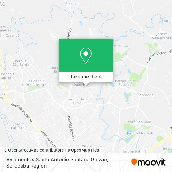 Aviamentos Santo Antonio Santana Galvao map