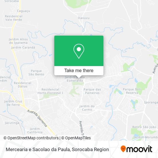 Mapa Mercearia e Sacolao da Paula