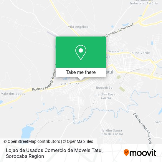 Lojao de Usados Comercio de Moveis Tatui map