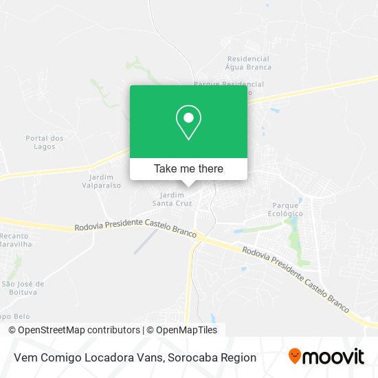 Mapa Vem Comigo Locadora Vans