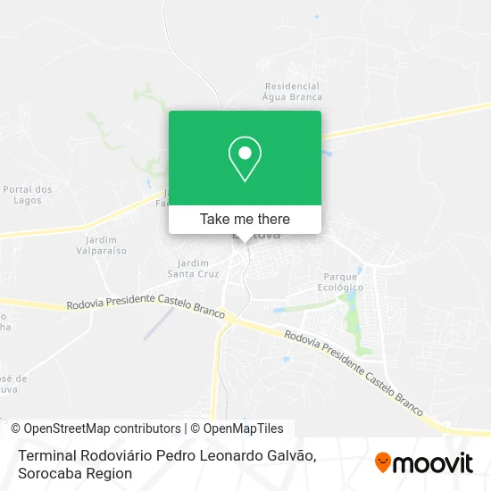 Terminal Rodoviário Pedro Leonardo Galvão map