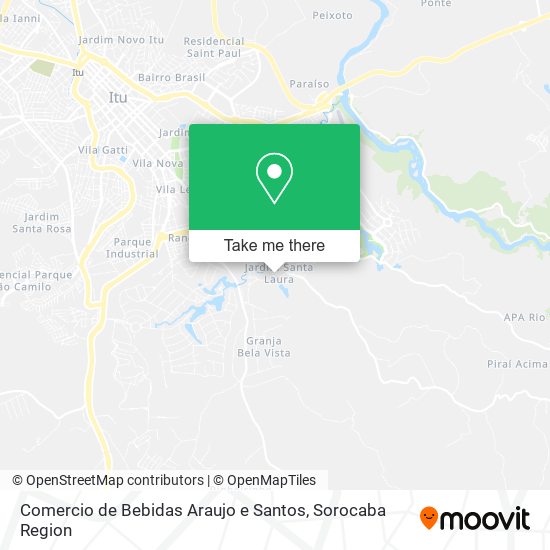 Mapa Comercio de Bebidas Araujo e Santos