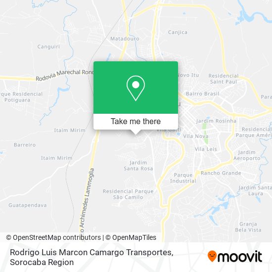 Mapa Rodrigo Luis Marcon Camargo Transportes