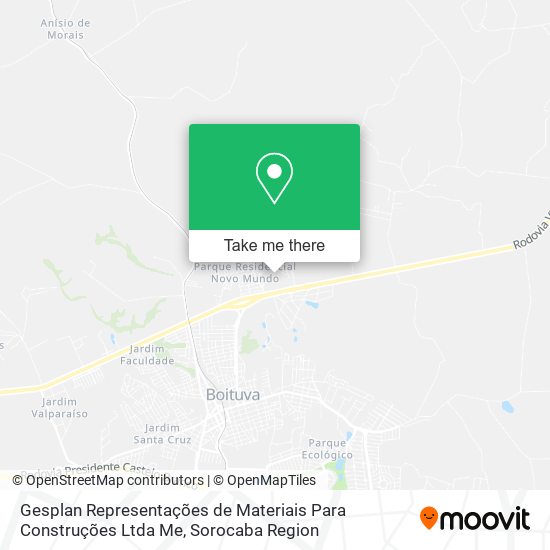 Mapa Gesplan Representações de Materiais Para Construções Ltda Me