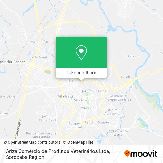 Ariza Comércio de Produtos Veterinários Ltda map